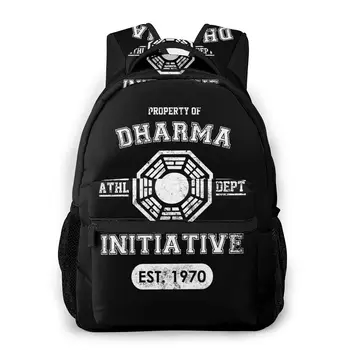 

Dharma Initiative Athletic Department (Light Ver) Travel Backpacks 2020 Lost Shoulder Bags
