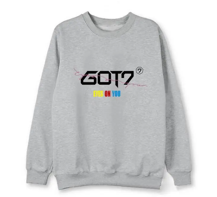 Kpop Новое поступление Got7 новый альбом желтый красные синие буквы пуловер с