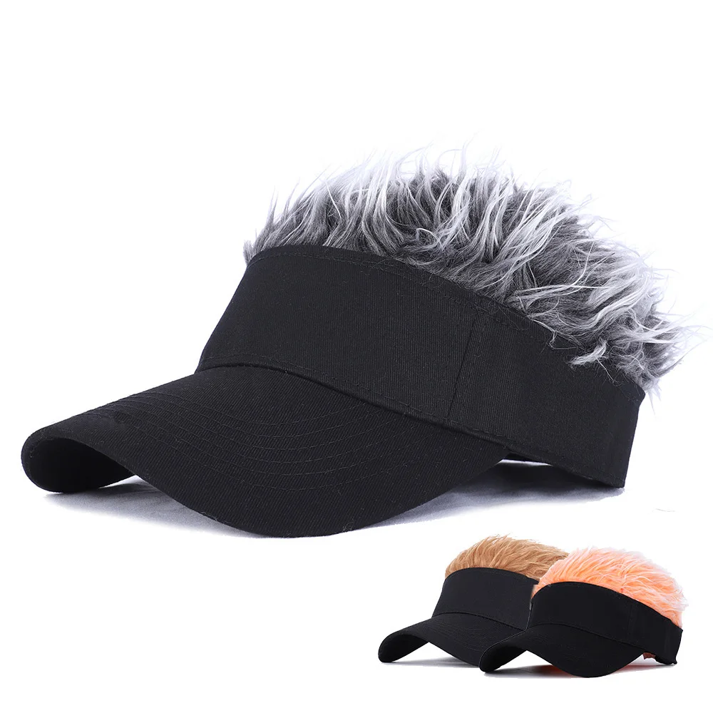 Unisex Baseball Cap Wig Design Fashion Hat Cotton Outdoor Fitted Hip Hop Short Hair Visor Adjustable Head Circumference BQ0330 | Аксессуары