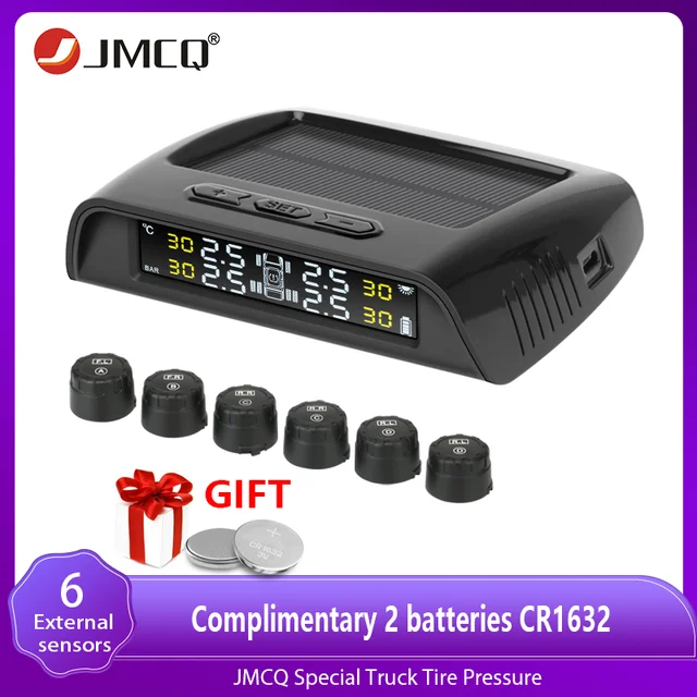 $US $62.19 JMCQ solar power Truck TPMS Alarm Tire Pressure Sensor Monitoring System Auto Security alarm Pressure control system 6 sensor