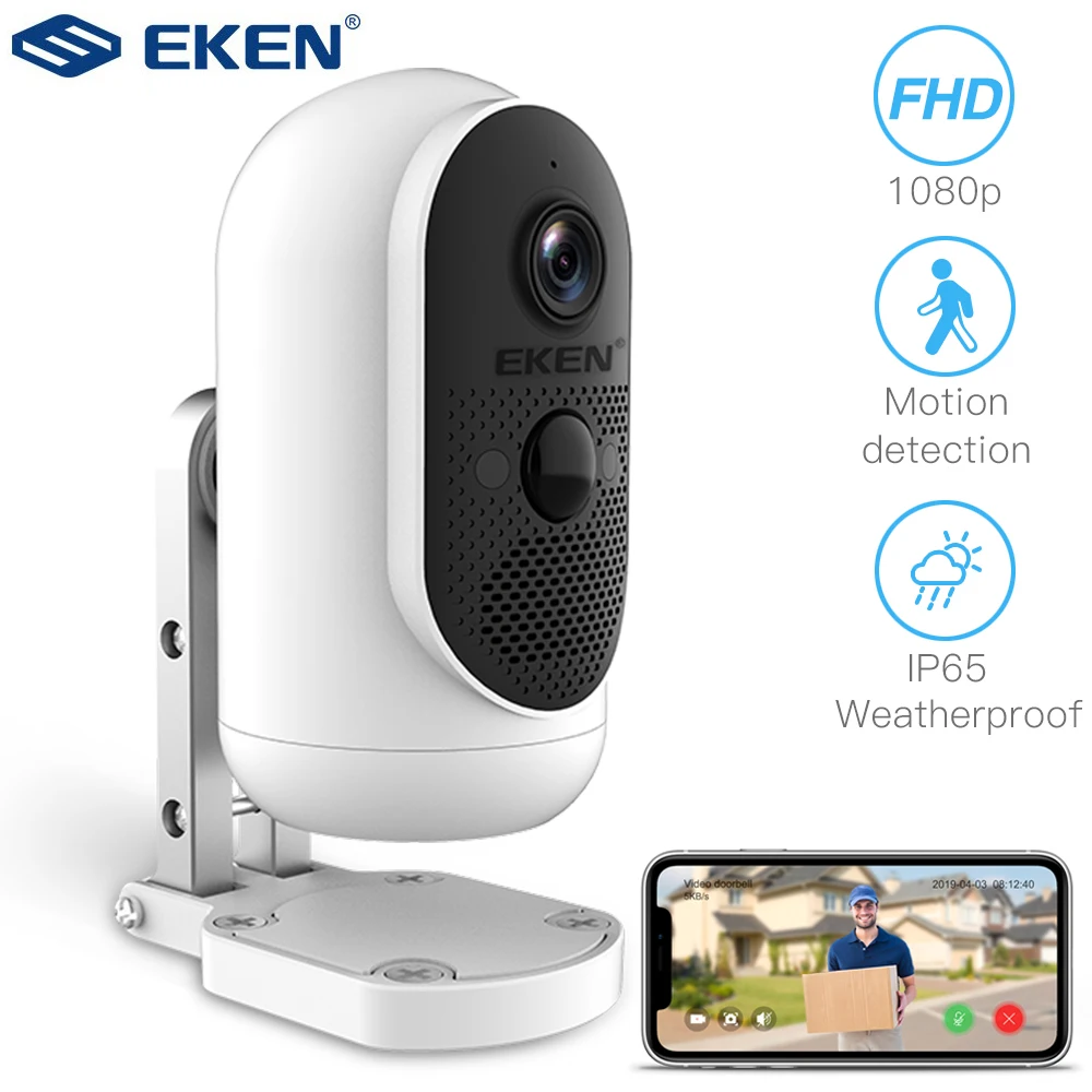 Новейшая широкоугольная мини камера EKEN ARGUS 1080p с ночным видением для дома/офиса