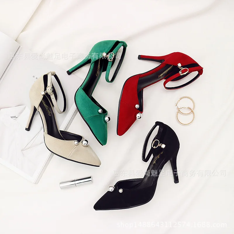 

Spring And Summer Autumn Pointed-Toe Small High Heel Shoes 31 Thin Heeled 32 Shoes 33 Large Size WOMEN'S Shoes 41-43