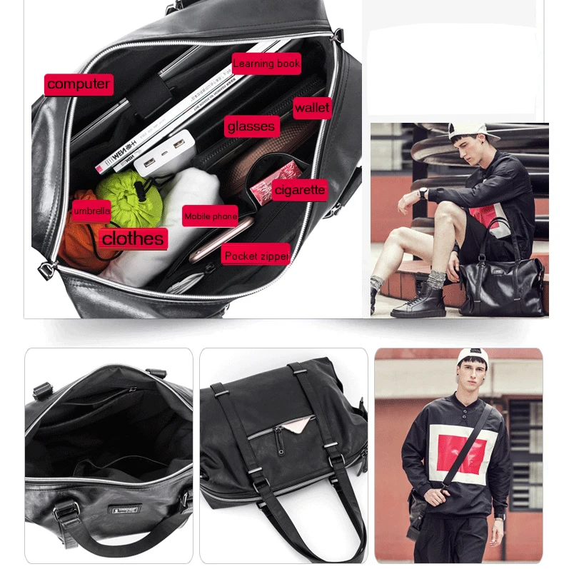 HERDER Hedden men and women luggage bag men's handbag big bag short-distance large-capacity travel bag casual sports gym bag