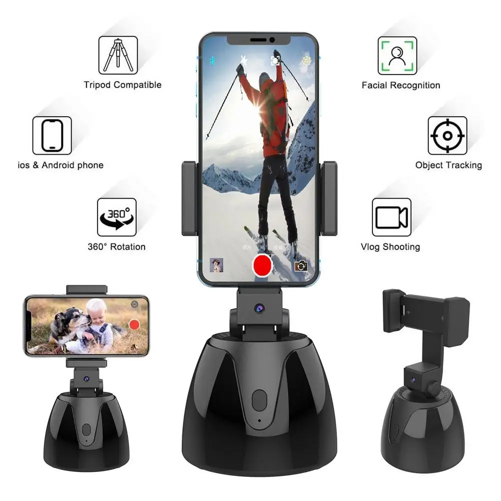 

Smart 360° Selfie Shooting Gimbal Face Object Tracking Selfie Stick Universal Smart Phone Holder PTZ For Mobile Video Live Show