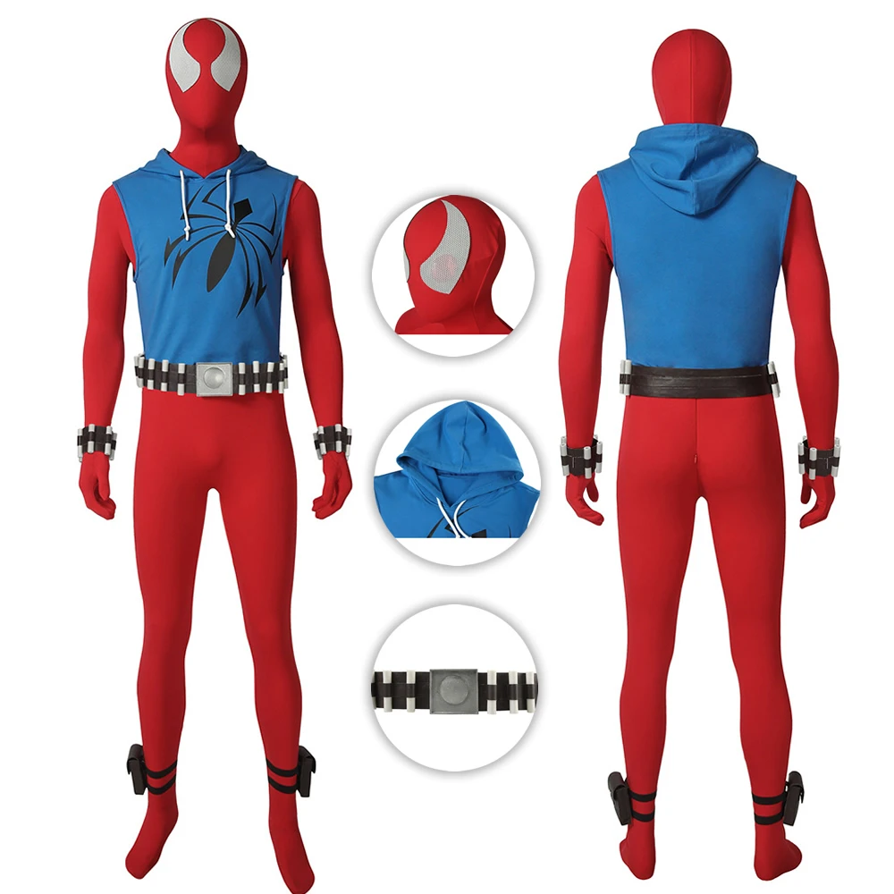 スカーレットスパイダーコスチュームマーベルコミックツスパイダーマンコスプレスーツベン ライリー Movie Tv Costumes Aliexpress