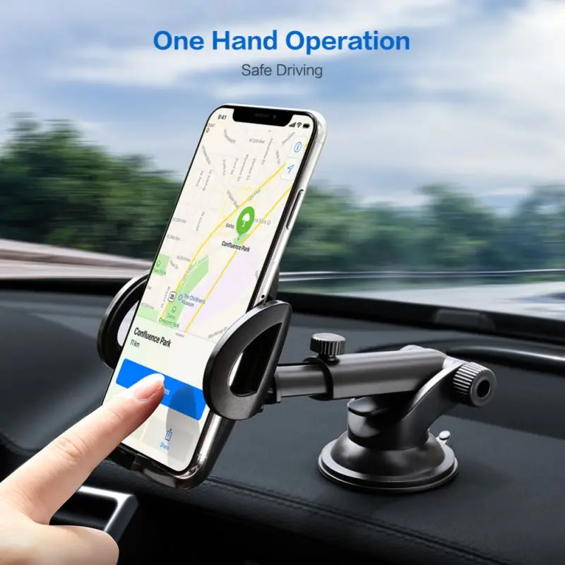 Car Phone Holder Mount Car Center Console Mobile Phone Bracket Instrument Panel/Windshield Two-in-one adsorption Bracket