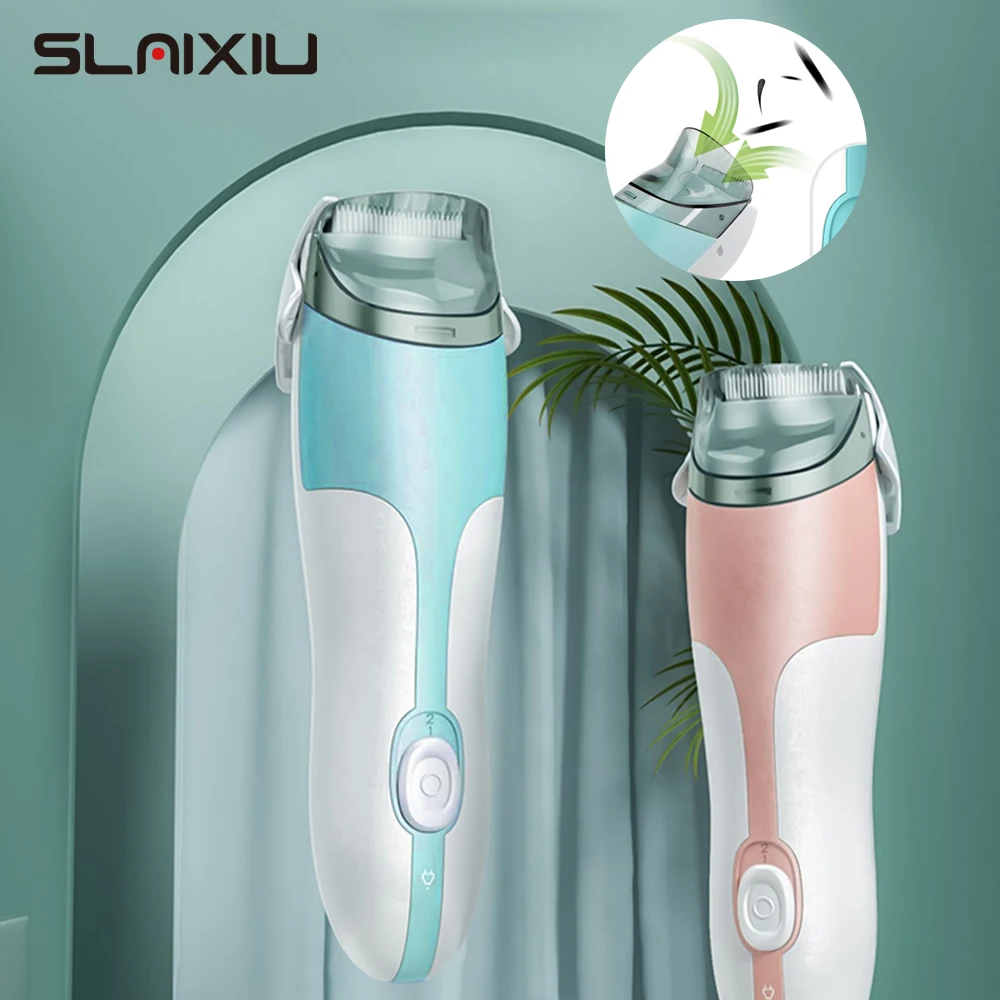 Automatic Gather Baby Hair Trimmer Professional Wired Mute IPX7 Waterproof Detachable Electric Ceramic Cutter Clipper Grooming