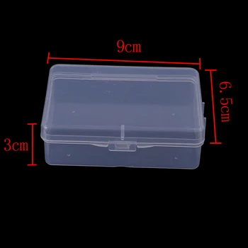 

Hot! Multipurpose Transparent Plastic Storage Box Clear Square Box 9cm * 6.5cm * 3cm