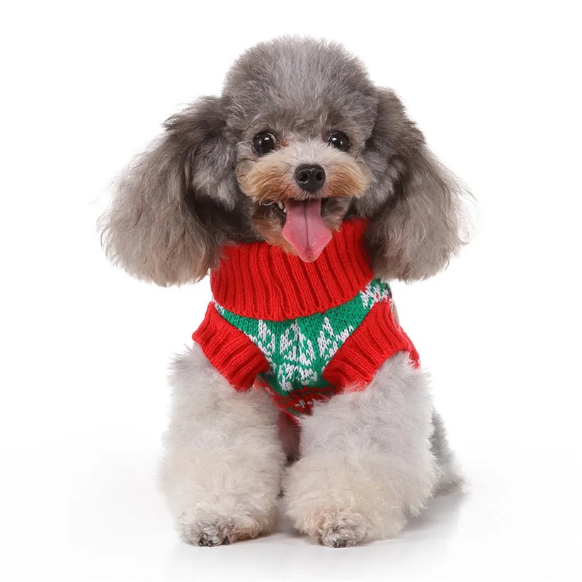 Transer с рисунком лося, вязаные свитера для домашних собак, зимняя теплая одежда для маленьких собак, кошек, щенков, костюм 910