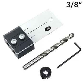 

Acrylic Dowel Drilling Jig Kit Vertical Drill Guide Hole Locator for Woodworking G99A