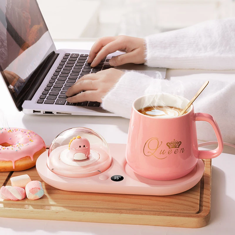 Smart Coffee Mug Warmer for Milk Tea Water Cocoa Cup Warmer with Essential Oil Diffuser 3 Temperature Settings Gift Best Idea