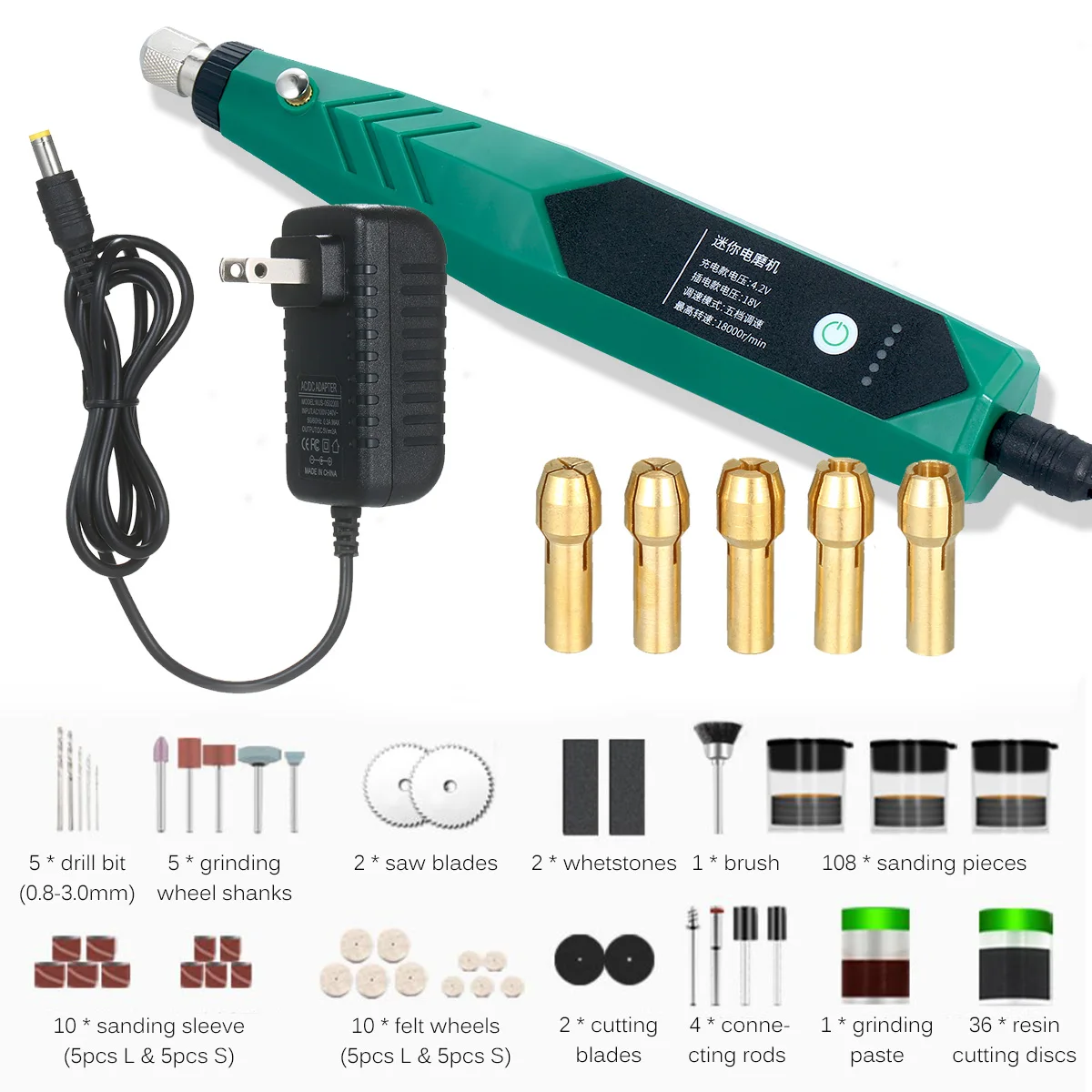 Handheld Cordless Grinder Electric Drill 5-Speed Adjustable Engraving Pen Cutting Polishing Drilling Rotary Tool | Инструменты