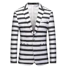 Зимний мужской блейзер, куртки, новая модная мужская Повседневная Деловая Свадебная куртка с длинным рукавом, в полоску, с цветочным принтом, пиджак, парка для мужчин