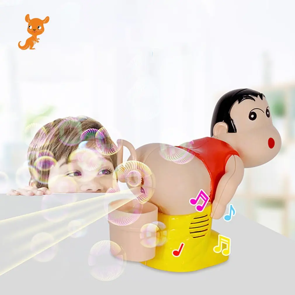 

Kids Electric Soap Bubble Blower Fart Blowing Bubble Machine Light Music Funny Joke Toy Fully-Automatic Water Blowing Kids Toys