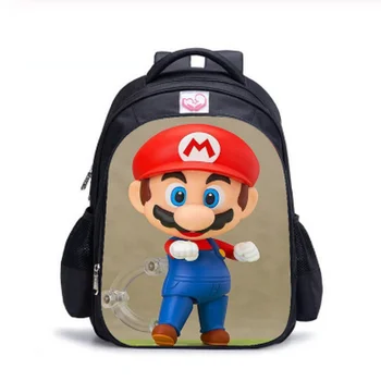 

16 inch Cartoon Backpack Super Mario Bros Children Backpack Schoolbag Boys and Girls Orthopedic Backpack Mochila Escolar