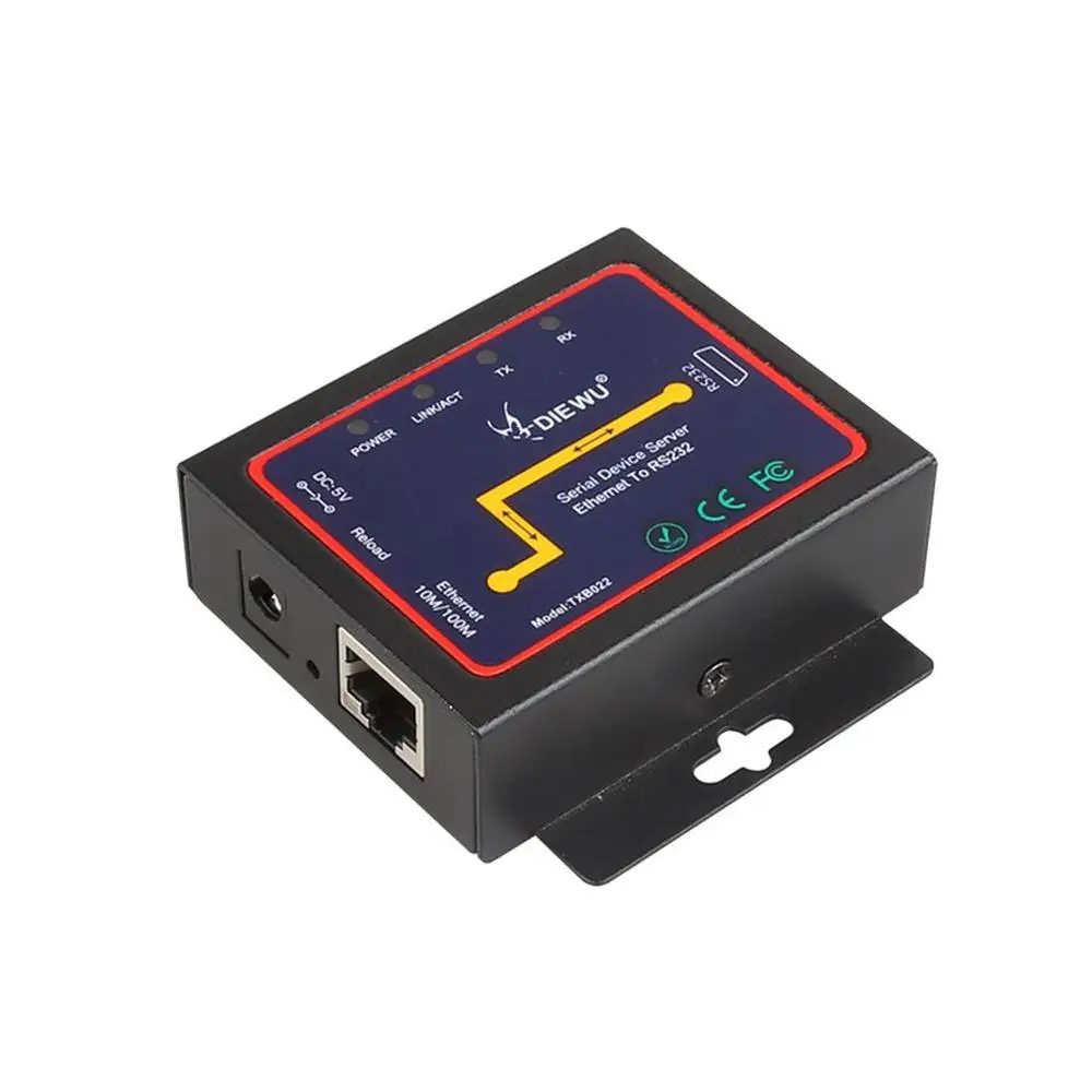 Последовательное устройство DIEWU сервер DB9 RJ45 в RS232 Ethernet к TCP/IP Серверный модуль