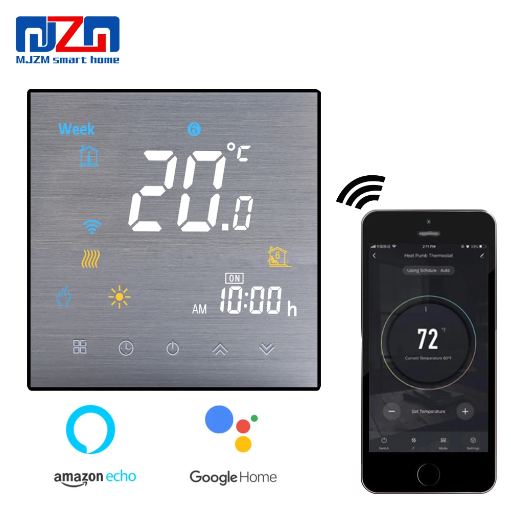 Термостат MJZM Smart WiFi для газового котла терморегулятор контроля температуры Alexa
