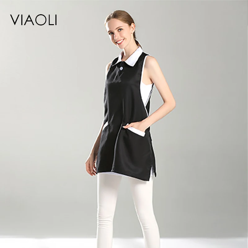 Viaoli sleeveless beauty salon tattoo artist nurse doctors hospital uniforms simple self-cultivation work clothes Tie multiple