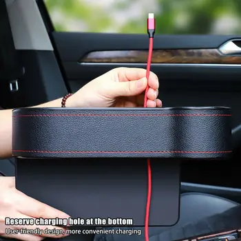 

2PCS Storage Box Auto Car Seat Gap Catcher Box Organizer Stowing Pockets