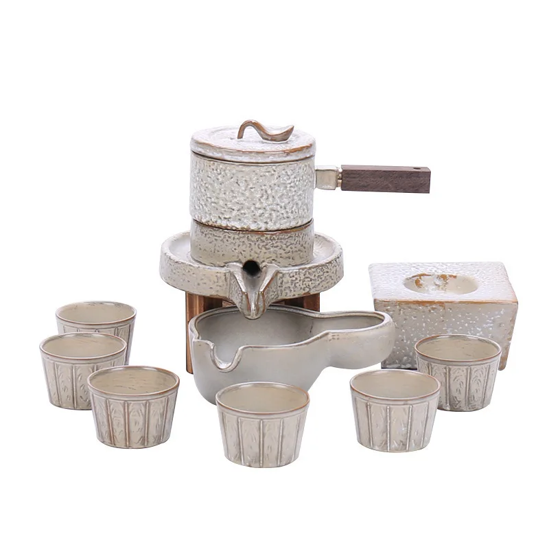 

Semi-automatic Tea Set Suit Every Dog Has His Day Originality Stone Dawdler Kungfu Online Infusion Of Tea Organ Ceramics Suit