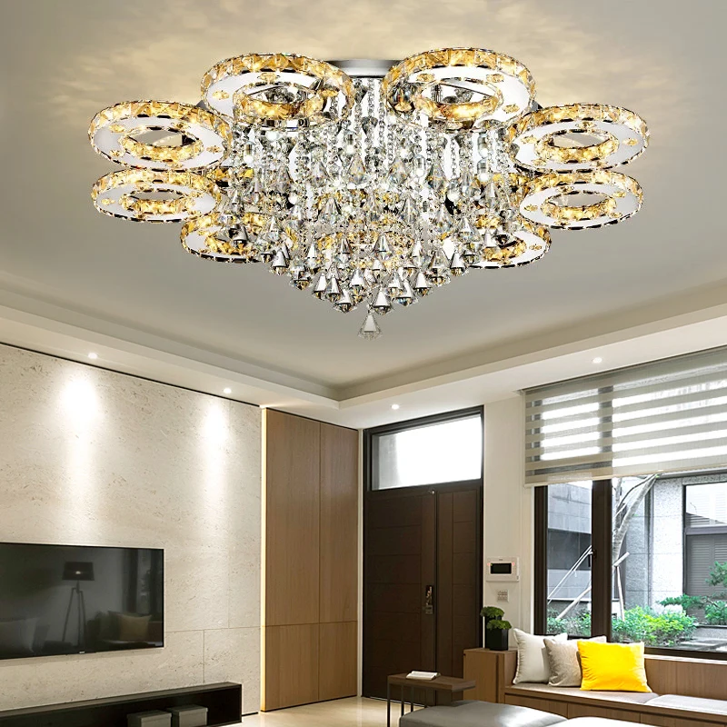 

Modern Luxury Led Crystal Ceiling Lights For Living Room luminaria teto cristal Ceiling Lamps For Home Decoration Bedroom