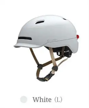 Шлем для скутера для велосипеда умный задний светодиодный фонарь для Xiaomi M365 Bird Spin Qicycle Electic скейтборд EPS дышащая вентиляция - Цвет: White L
