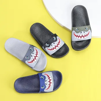

Kids Girls Boys Slippers Toddler Water Children Flip Flops Barefoot Child Cartoon Shark Beach Shoes Swimming Summer For Baby