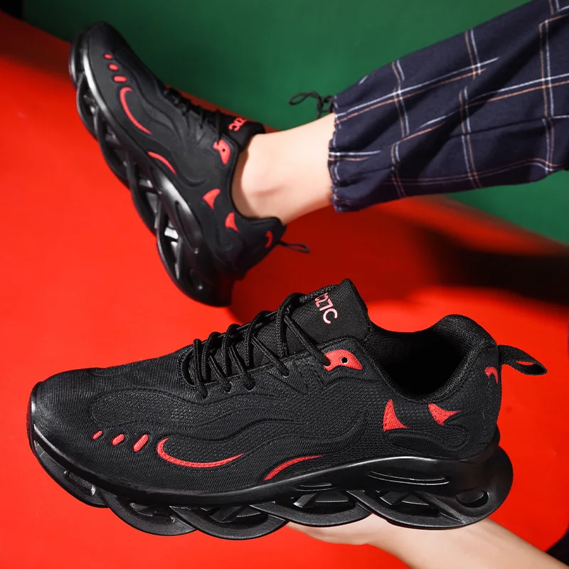 Осенняя новая стильная легкая мужская обувь с пламенным лезвием, Тканевая обувь для путешествий, дышащая повседневная спортивная обувь, обувь для бега