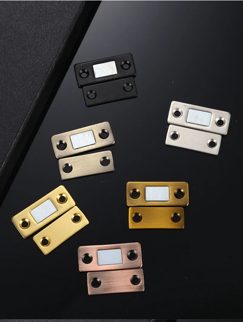 Lot De 20 Aimants De Porte Pour Placard - Prise Magnétique Silencieuse, Marron, 1,77 Pouces