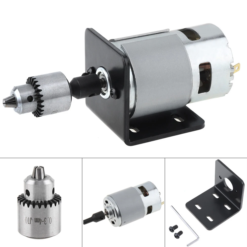 

Mini Hand Drill DIY Lathe Press 775 Motor +21 X 33mm Chuck+ Mounting Bracket I1