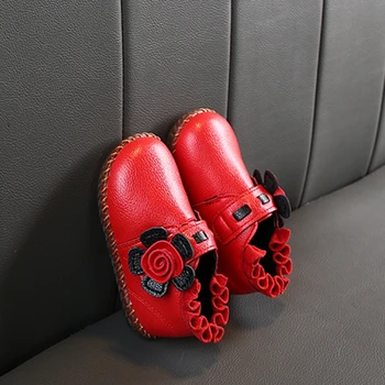 

Kids Girls Snow Boots Winter Warm Flat Round Toe Kids Shoes Baby Children's Flower Pink Black Red Soft Boots NEW