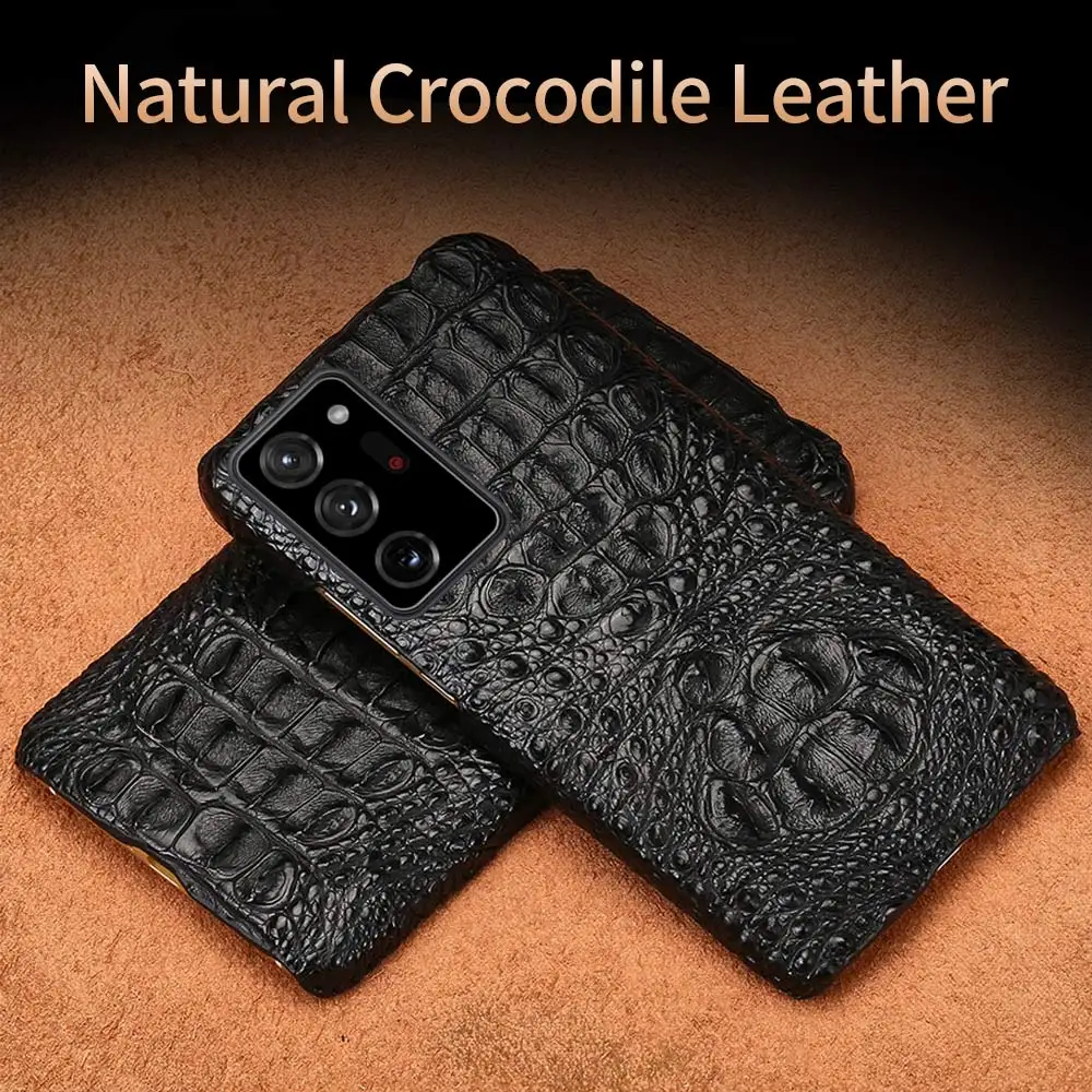 Genuine Rich Pink Crocodile Tail Skin Long Wallet