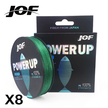 

JOF 300M POWER UP Braided Wire Fishing Line 20-100LB 1.0-8.0# PE Material Multifilament Carp Fishing For Fish Rope Cord