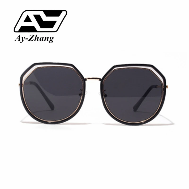 

Ay-zhang Fashion Big Frame Women Men Sunglasses Irrigular Vintage Mirror Eyewear Luxury Brand Designer Sun Glasses UV400