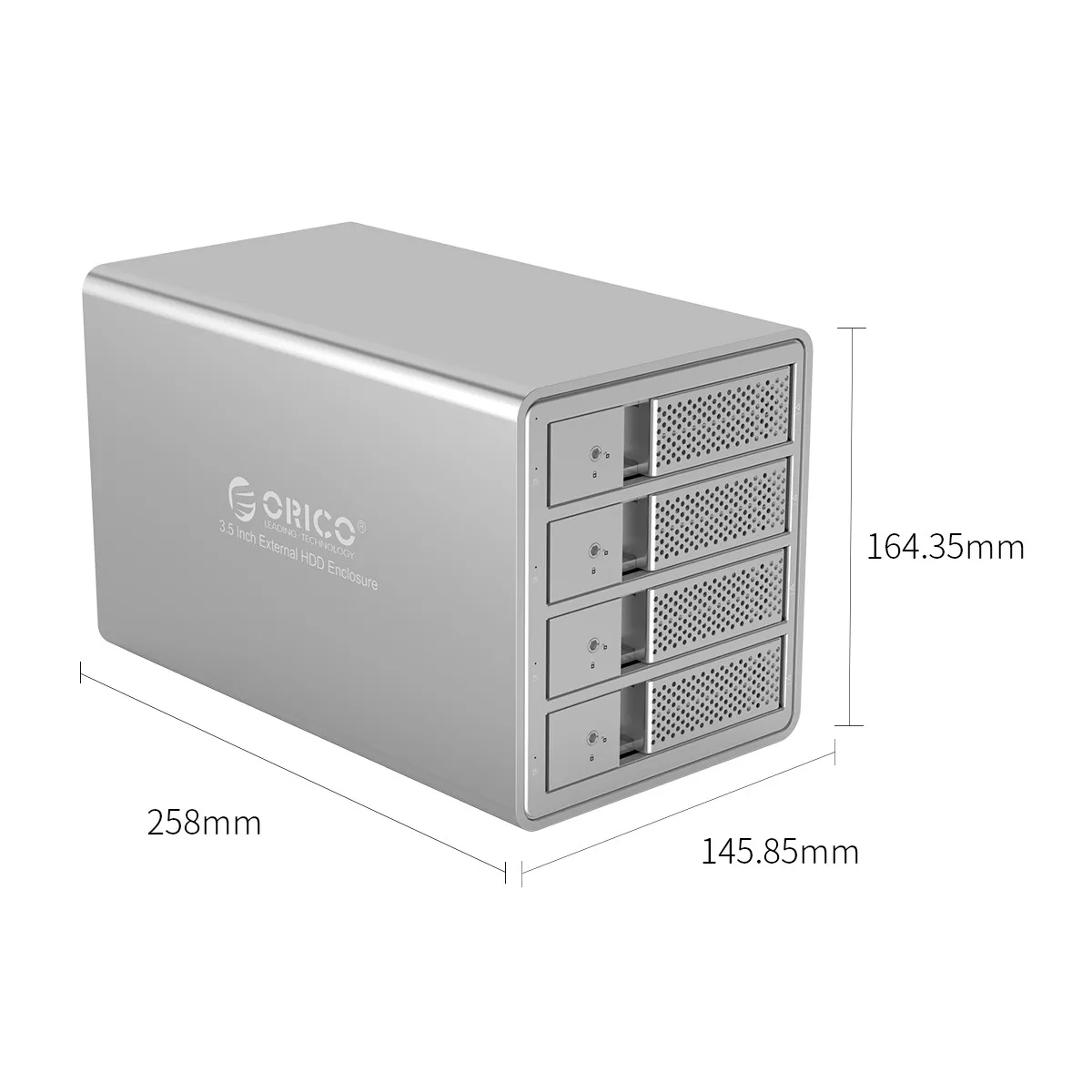 ORICO 4 bay 3,5 ''USB 3,0 для SATA HDD вспомогательное устройство 64 ТБ HDD док-станция чехол с 150 Вт Встроенный адаптер питания HDD Чехол