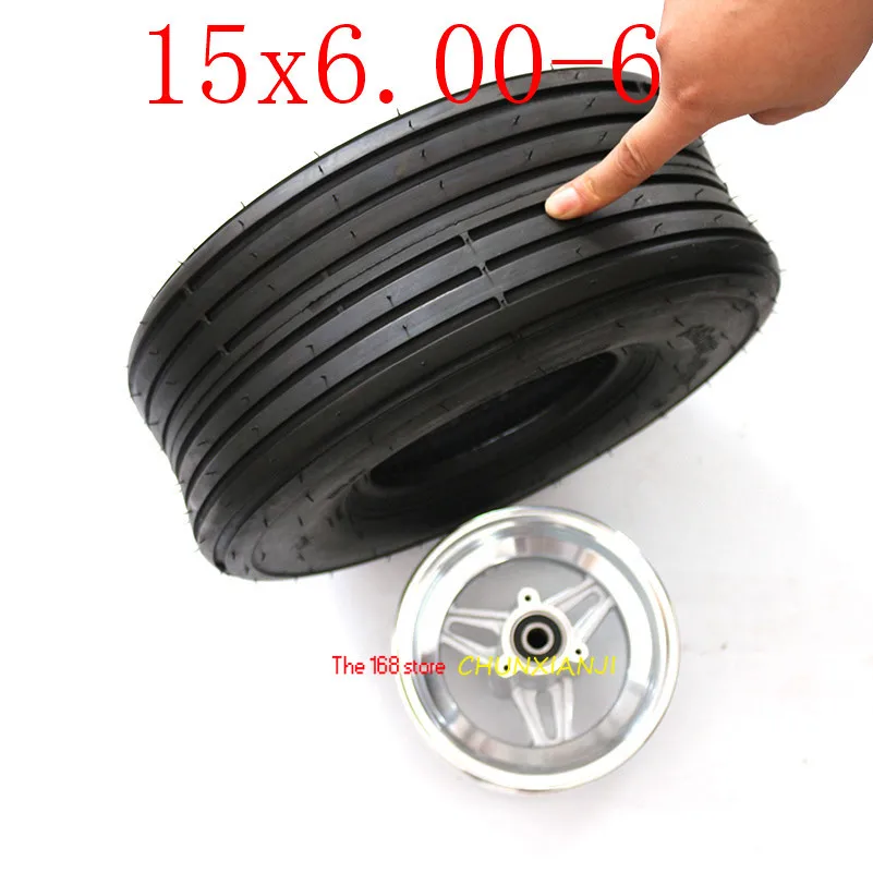 Good Quality Small Harley Widened Tire 15x6.00-6 Motorcycle Rim, Tubeless Tire Four Wheel Tire Vacuum Road Tire