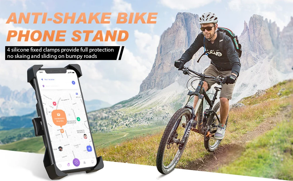 Bike Phone Holder Universal Motorcycle Bicycle Phone Holder Handlebar Stand Mount Bracket Mount Phone Holder For iPhone Samsung