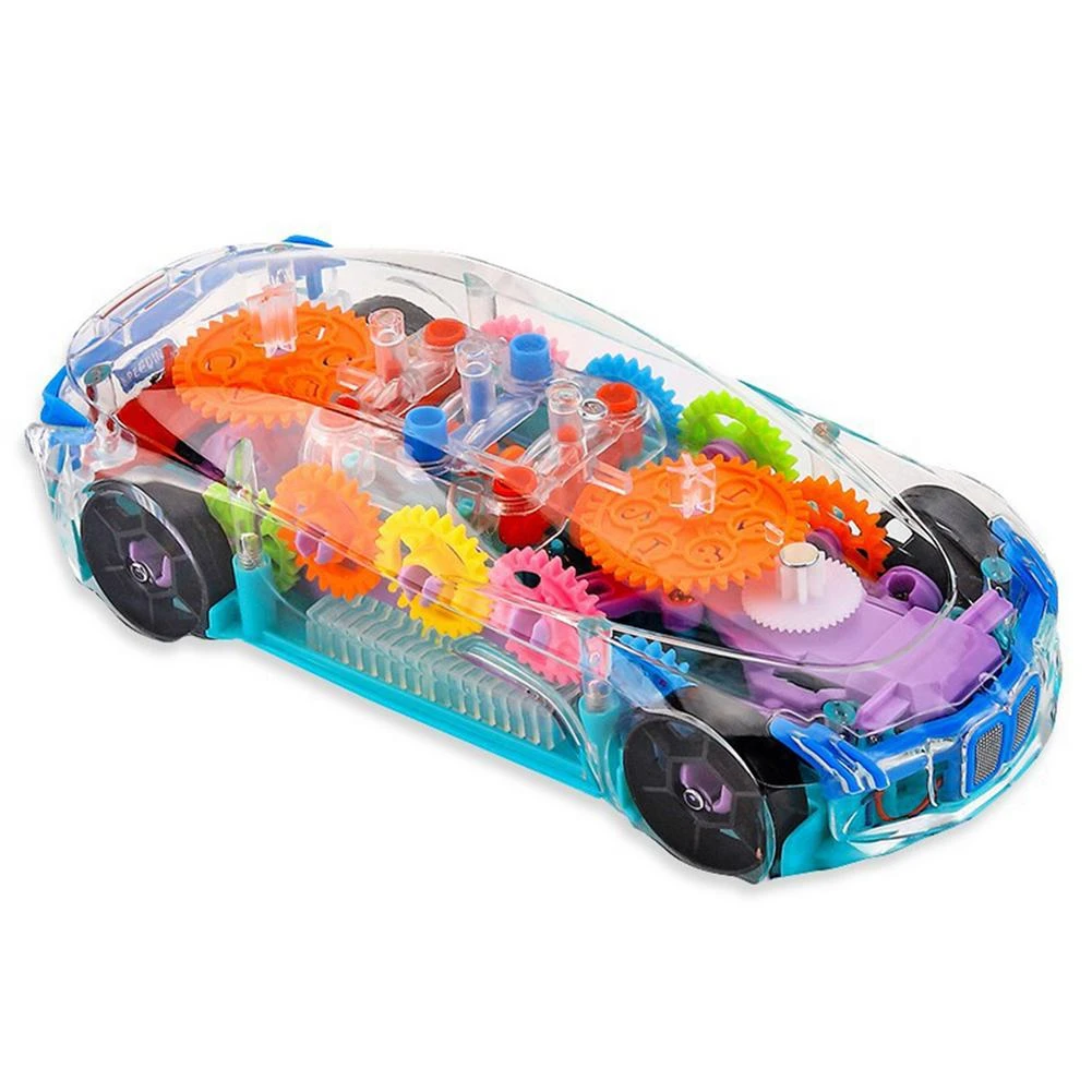 Coches mecánicos de juguete con engranajes móviles, de luces musicales y 3D, de carreras de eléctrico para 2|Juguete fundido a presión y vehículos de juguete| - AliExpress