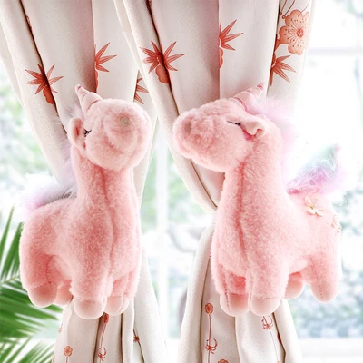 2pcs Unicorn Window Curtain Hook Straps Bedroom Buckle Hangers Belt Tieback Buckle Kids Children Bedroom Decorative Accessories - Цвет: I