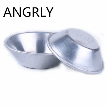 

ANGRLY 10pcs Stainless Steel Half Football Form Little Cake Baking Mold Portuguese Egg Tart Pudding Kitchen DIY Baking Mold Cake