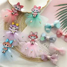 Yi shu/японский и корейский стиль; милые детские заколки с героями мультфильмов; для девочек; для маленьких девочек; комплект с боковыми зажимами; универсальный головной убор