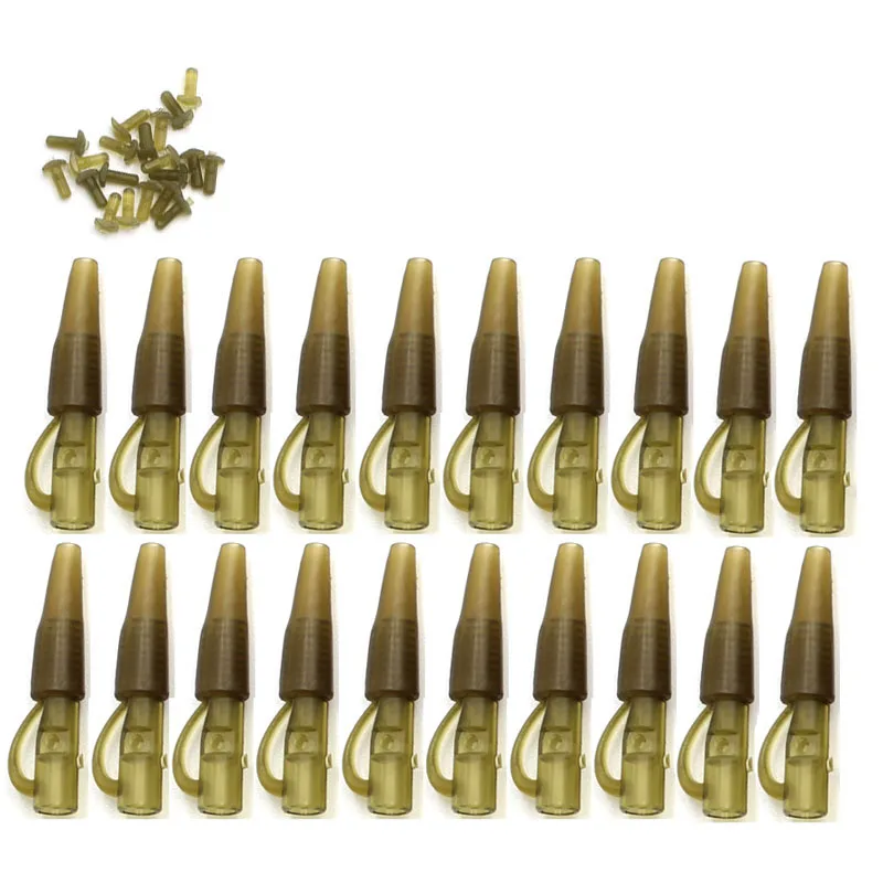 

20SET Lead Clips & Tail rubbers Cone Carp Fishing Tackle Kit Accessories for Carp Fishing Rig Equipment Tackle