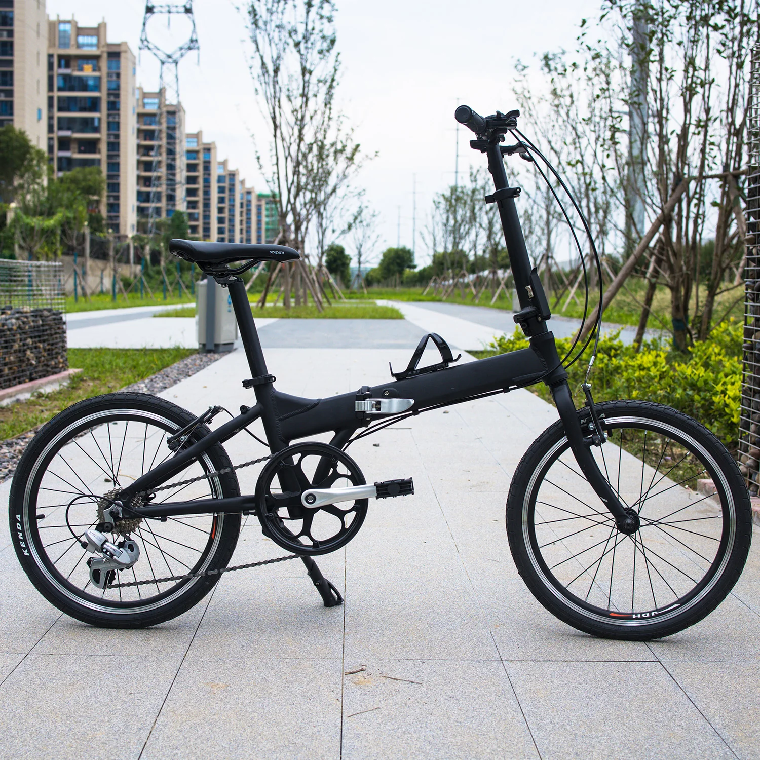 20インチ折りたたみ自転車 アルミ 前後Dブレーキ SHIMANO7段変速 リア