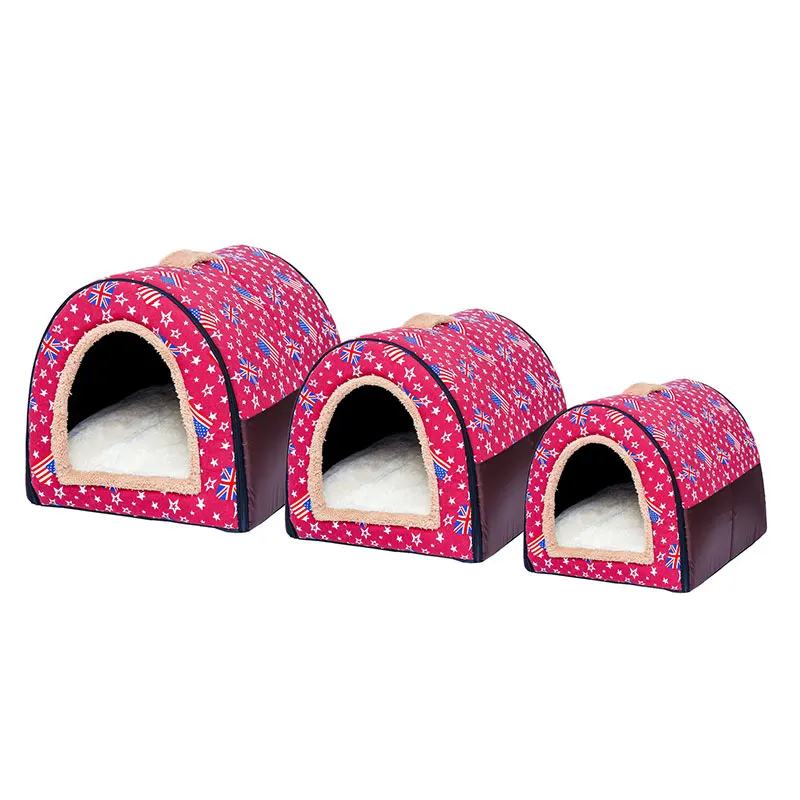 Winter Bed House Kennel Fleece Soft Nest Comfortable Cat Warm Cave Lovely Bow Design Puppy for Small Medium Dog House Hand Wash Winter Bed House Kennel Fleece Soft Nest Comfortable Cat Warm Cave Lovely Bow Design Puppy for Small Medium Dog House Hand Wash