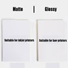 20 50 Sheets A4 White Self Adhesive Sticker Label Matte Glossy Surface Paper Sheet for Laser Inkjet Printer Copier Craft Paper ► Photo 2/4