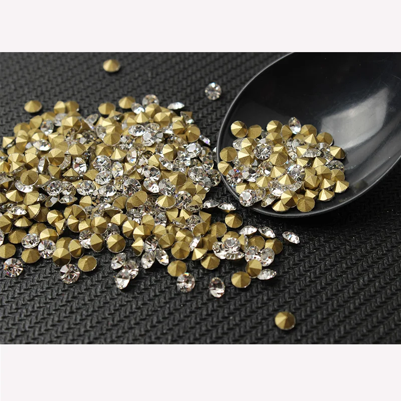 Crystal 100/300/500 шт. Смешанный размер блестящий кристалл/AB стеклянные остроконечные Стразы для изготовления ювелирных изделий для ногтей, для украшения одежды - Цвет: Crystal