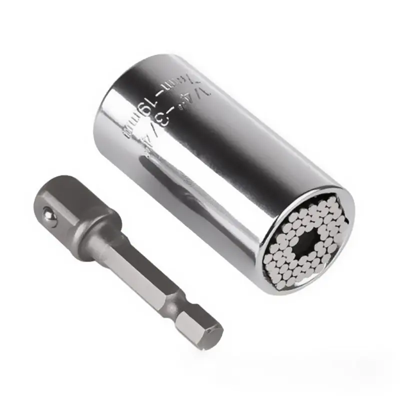 2 шт Многофункциональный Универсальный торцевой ключ 7-19 мм гаечный ключ адаптер ручные инструменты серебро