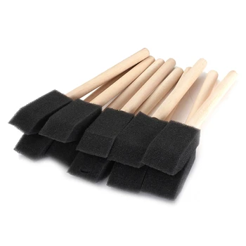 

20 x 1 inch (25mm) in Sponge Brushes Wooden Handle Painting Drawing Art Craft Draw
