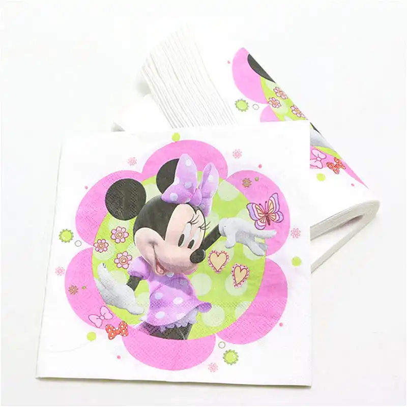 Servilletas De Minnie Mouse Para Piezas Decoraciones Para Fiesta De Cumpleanos Vajilla Desechable Para Baby Shower Suministros De Fiesta De Cumpleanos Para Ninos Vajilla De Fiesta Desechable Aliexpress