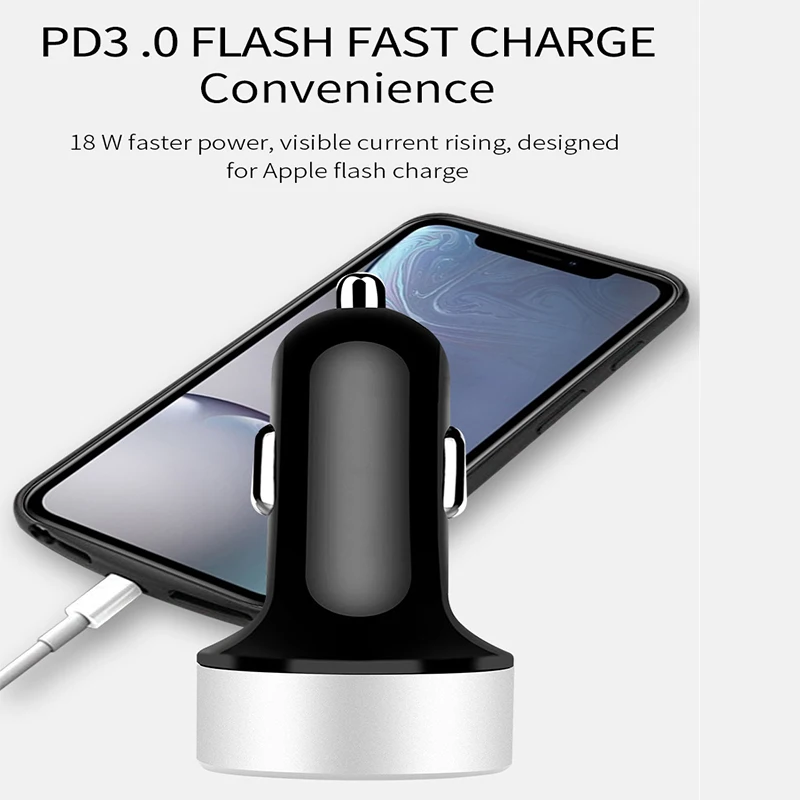 PD Quick Charge 3,0 USB зарядное устройство для iPhone 11 Pro 11Pro Max type C быстрая зарядка автомобильное зарядное устройство для мобильного телефона s в прикуривателе